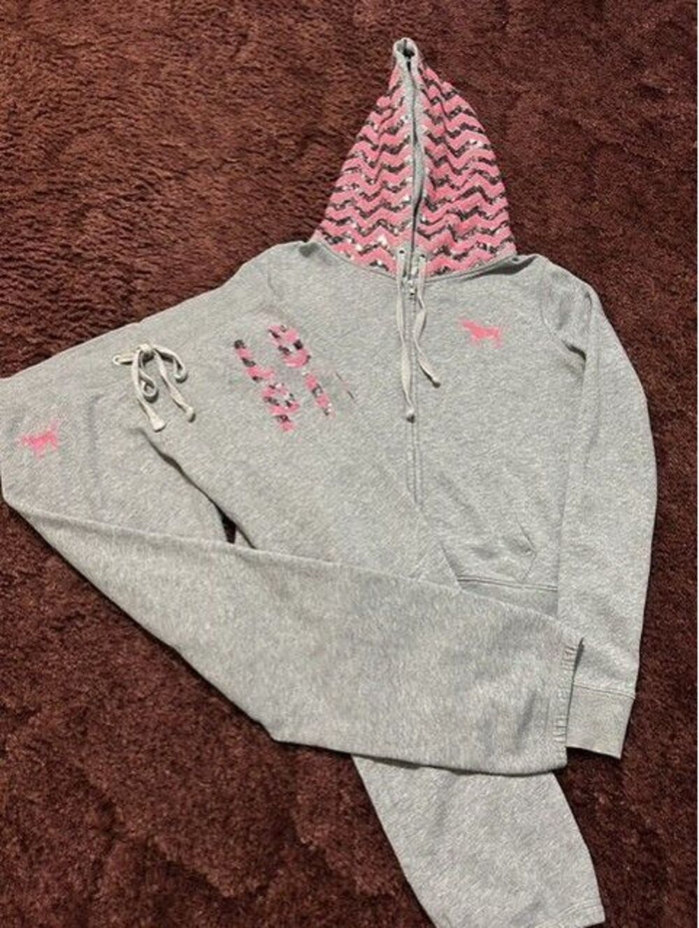 Victorias Secret Pink Chevron Bling set